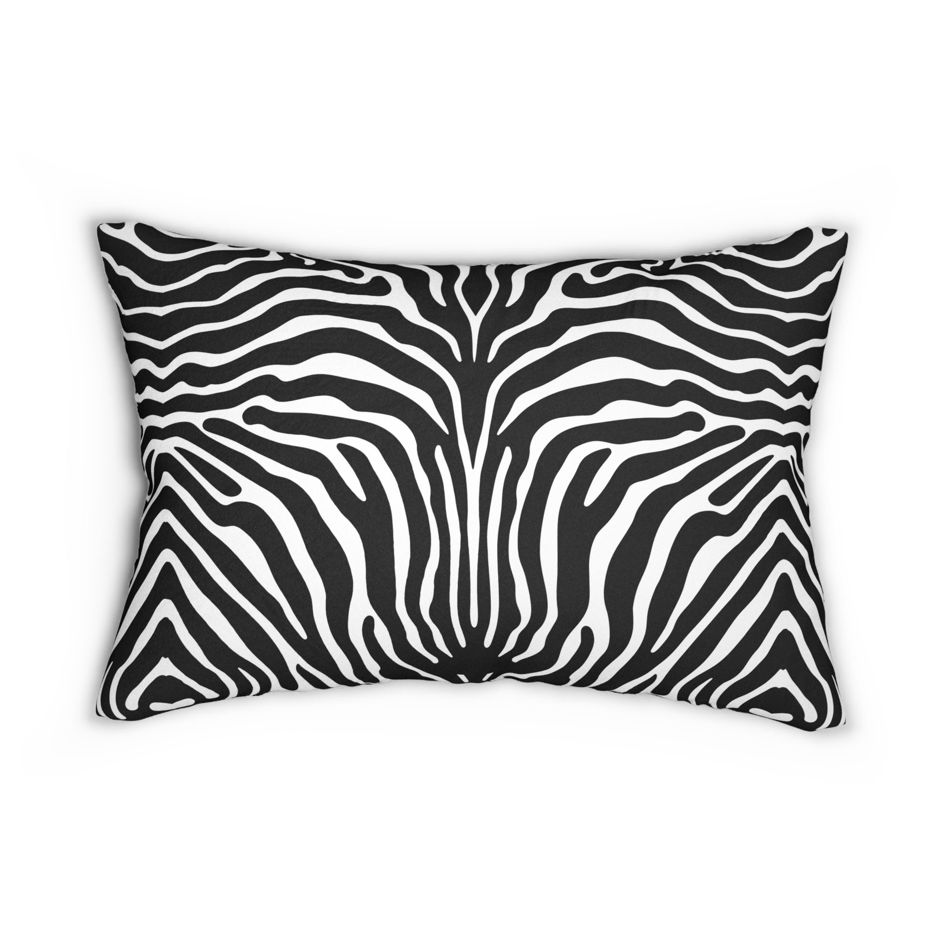 Zebra Print Lumbar Pillow, Wild Animal Decor, Bohemian Style Cushion, Home Accent, Unique Gift Idea, Living Room Throw Pillow - LOLA VEGAS ART