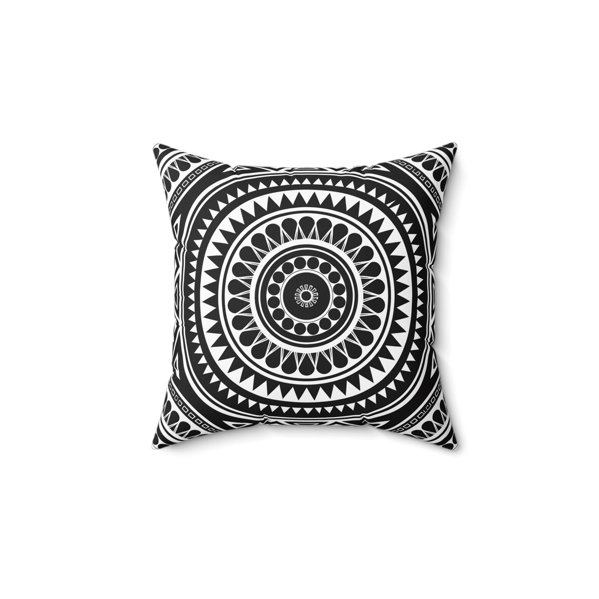 Bohemian Mandala Pillow | Modern Home Decor, Throw Pillow, Gift for Her, Cozy Living Room, Black and White Cushion - LOLA VEGAS ART
