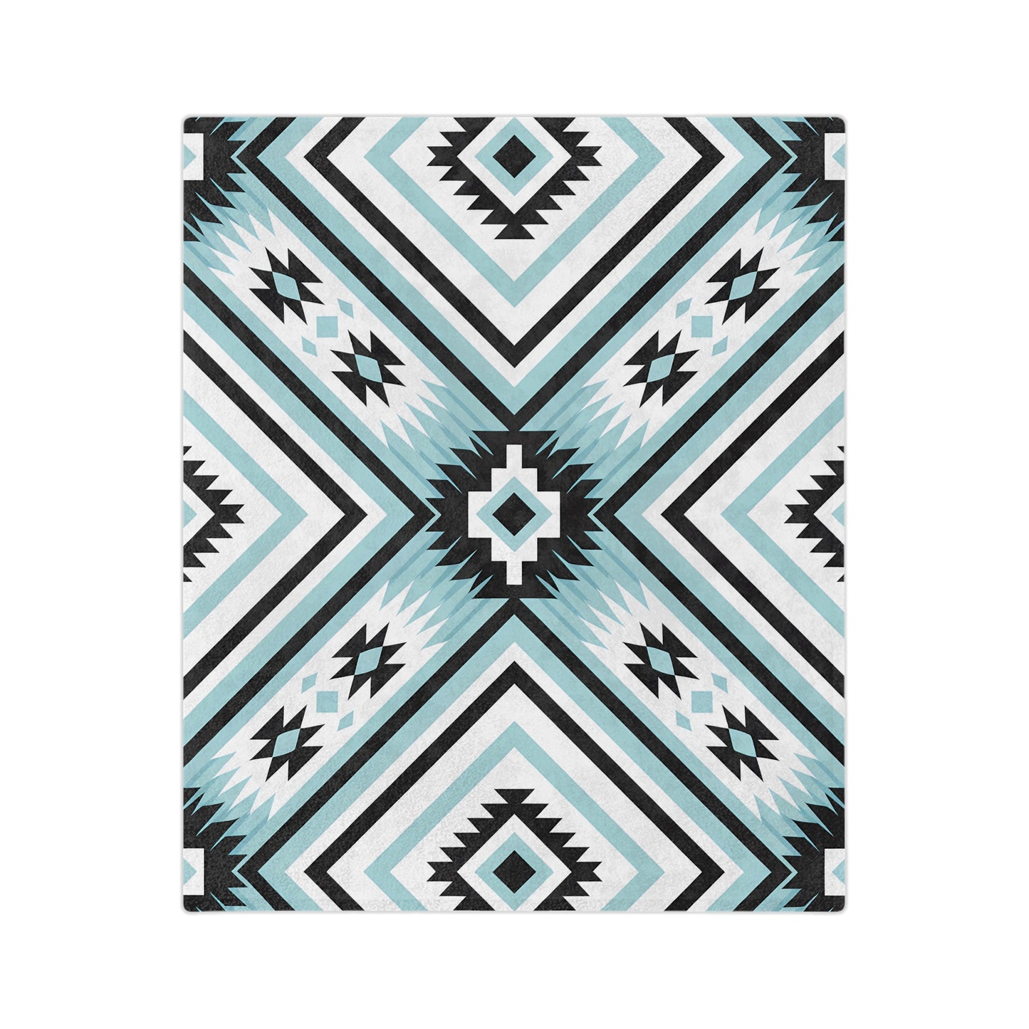 Boho Geometric Velveteen Blanket | Cozy Throw for Home Decor, Indoor Comfort, Gift for Her, Tribal Pattern Blanket, Stylish Sofa Cover - LOLA VEGAS ART