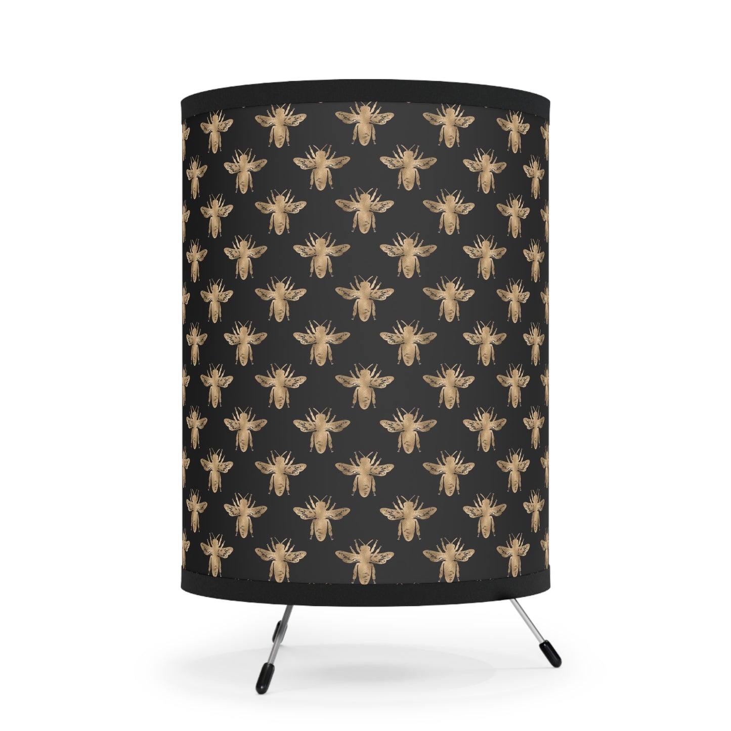 Bee Pattern Tripod Lamp - Unique Home Decor, Stylish Lighting, Insect Lover Gift, Modern Design, Interior Accents, Cozy Atmosphere