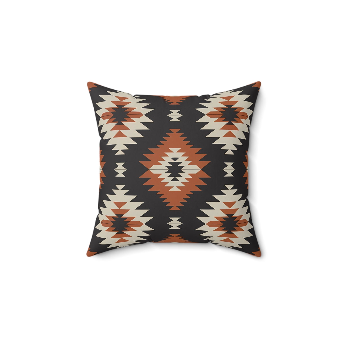 Bohemian Patterned Square Pillow, Cozy Home Decor, Tribal Design Cushion, Modern Throw Pillow, Comfort Living Room Accent - LOLA VEGAS ART