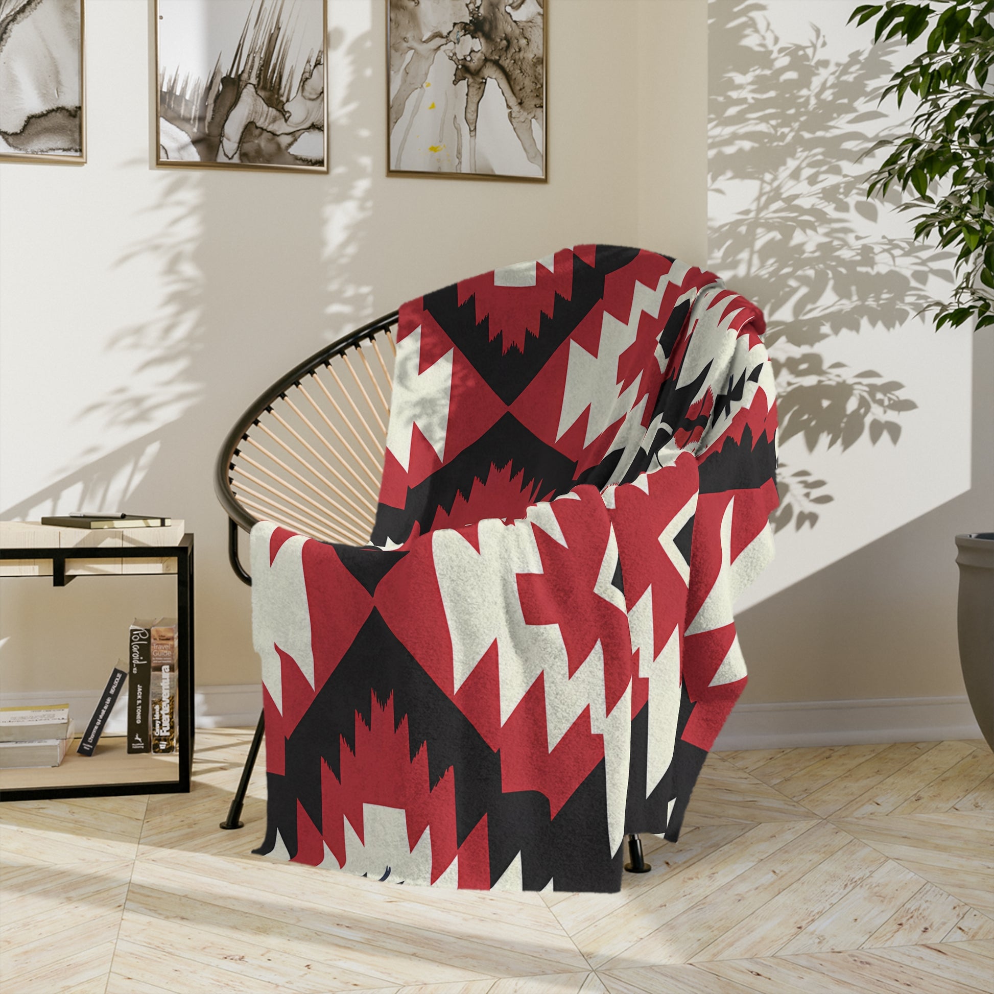 Southwestern Velvet Blanket, Cozy Throw for Home Decoration, Unique Gift for Housewarming, Outdoor Picnic Blanket, Soft Winter Comfort - LOLA VEGAS ART