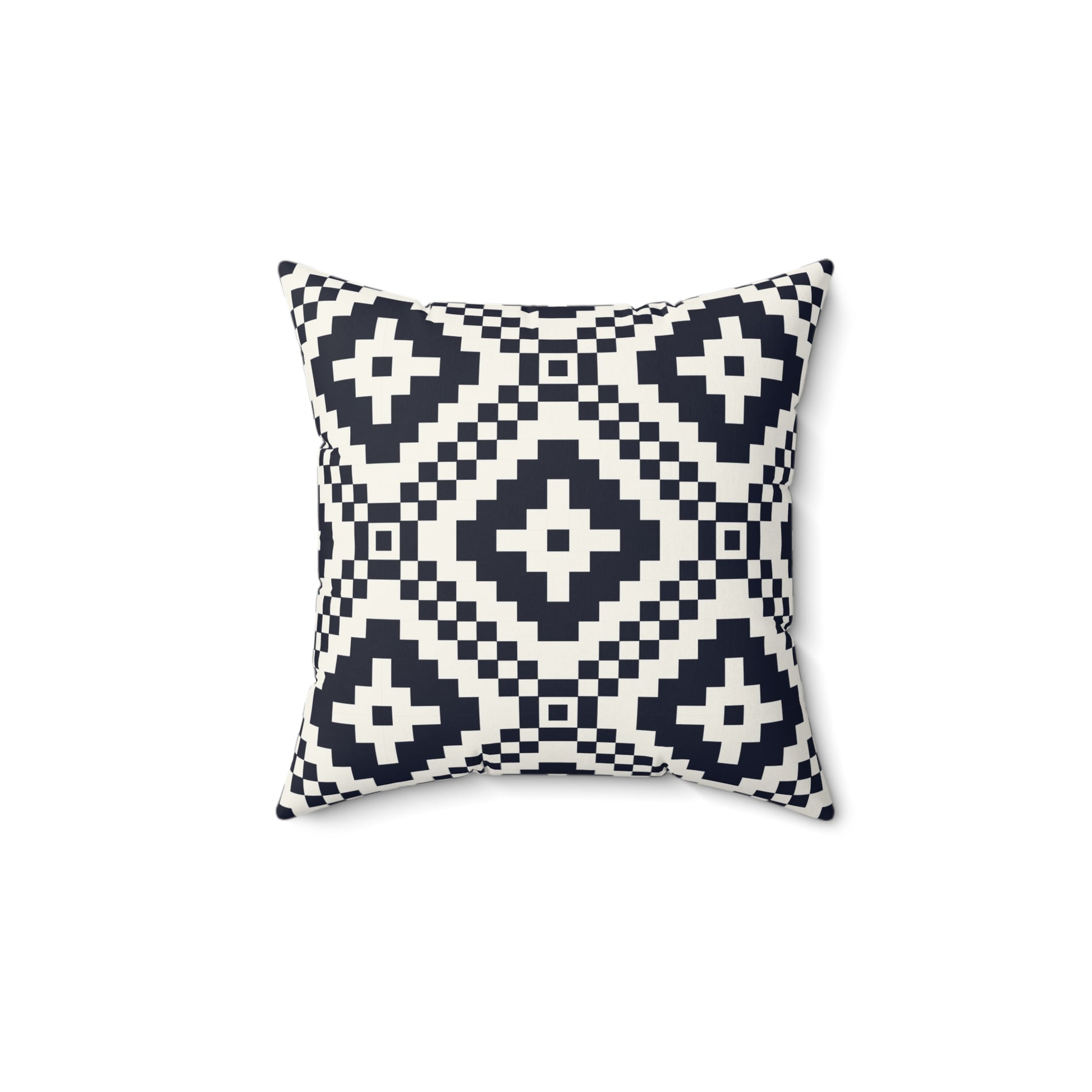 Geometric Black and White Pillow, Modern Home Decor, Boho Cushion, Gift for Housewarming, Dorm Room Accessory, Cozy Living Room - LOLA VEGAS ART