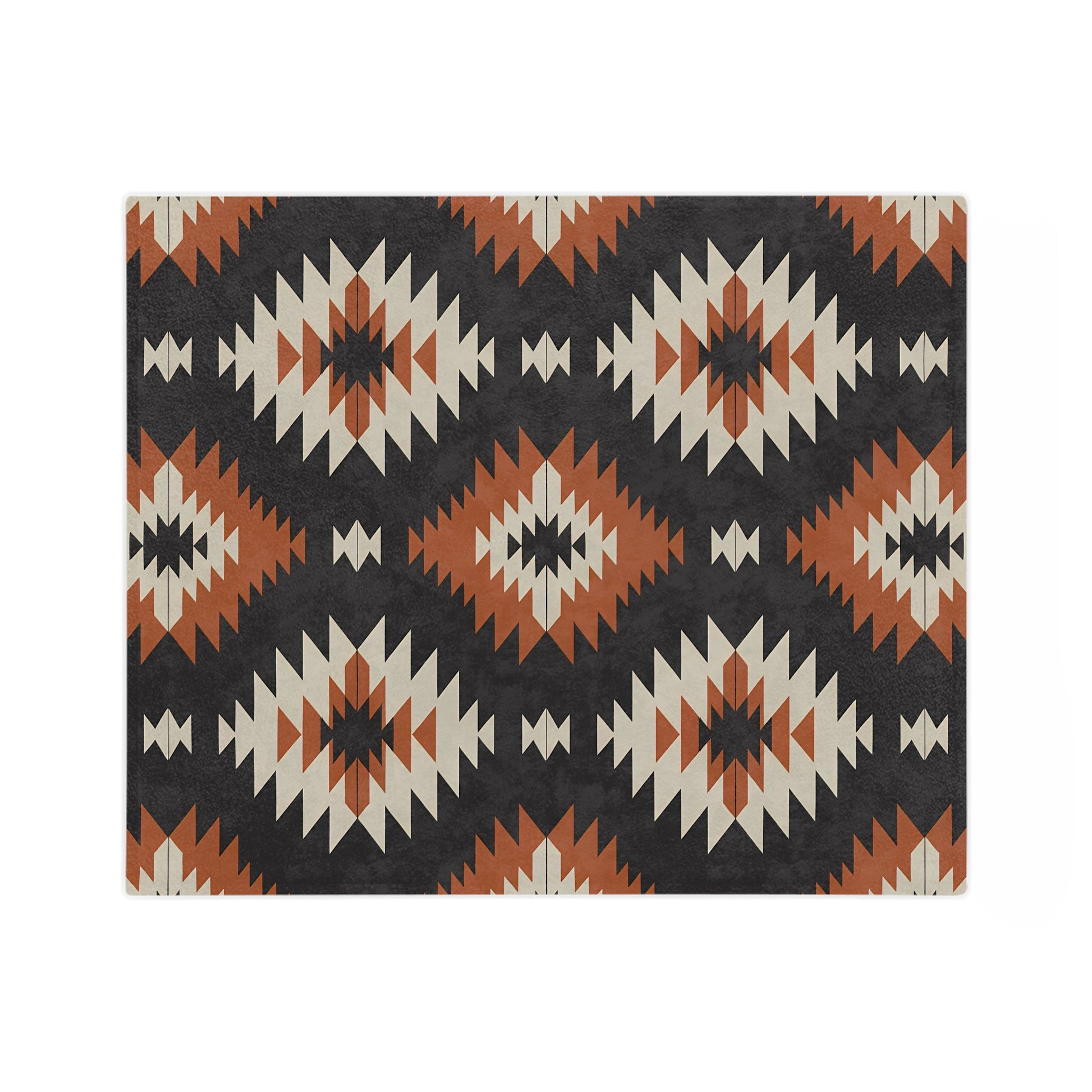 Tribal Print Velveteen Microfiber Blanket | Cozy Home Decor, Native American Inspired Gift, Boho Throw, Wedding Gift, Warm Soft Blanket - LOLA VEGAS ART
