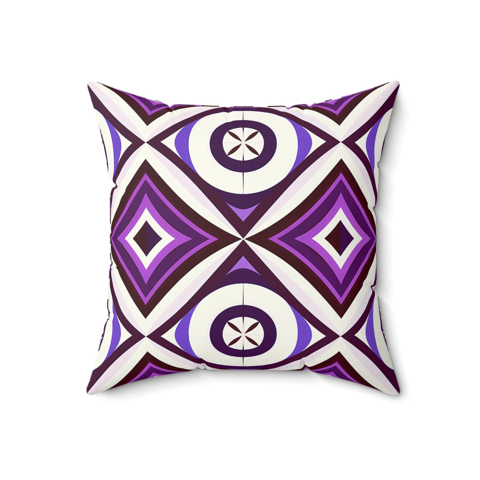 Geometric Purple Throw Pillow, Modern Home Decor, Decorative Pillow for Couch, Accent Pillow, Unique Gift, Cozy Living Room Accessory - LOLA VEGAS ART