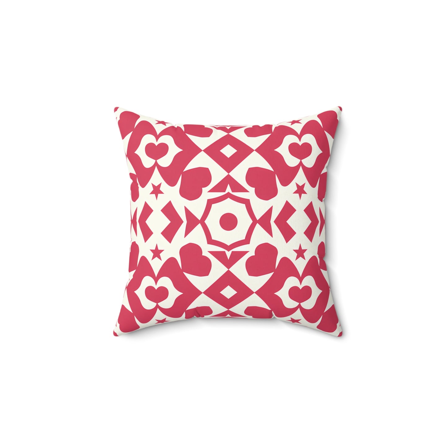 Romantic Heart Pattern Pillow, Cozy Home Decor for Valentine's Day, Gift for Loved Ones, Decorative Cushion, Heartfelt Accent Pillow - LOLA VEGAS ART