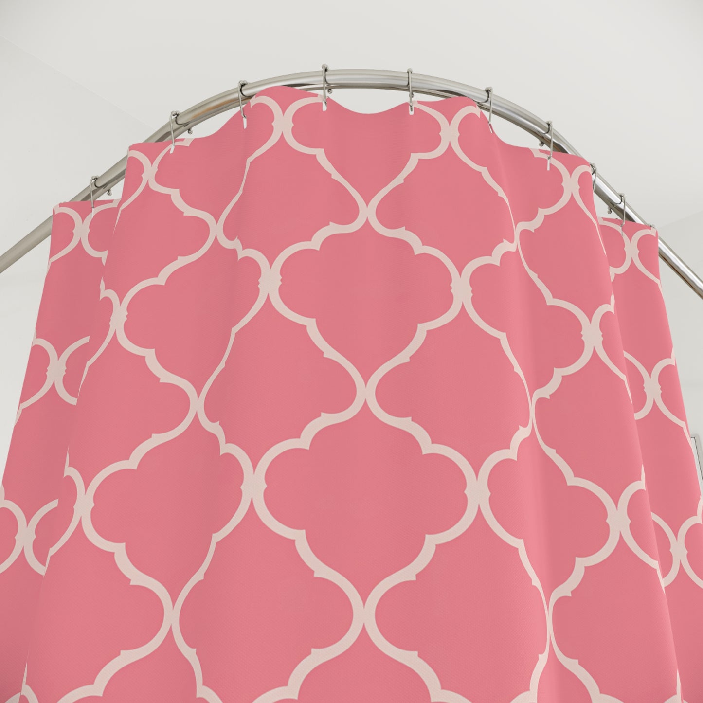 Chic Pink Patterned Shower Curtain - Bathroom Decor, Feminine Touch, Gift for Her, Home Improvement, Trendy Bathroom Accessories - LOLA VEGAS ART