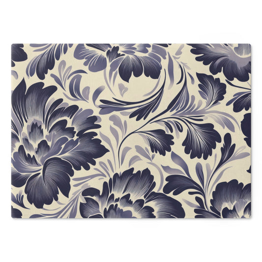 Floral Cutting Board - Elegant Kitchen Decor, Gift for Home Chefs, Bridal Shower Present, Mother's Day Kitchen Gift, Handmade Kitchenware - LOLA VEGAS ART