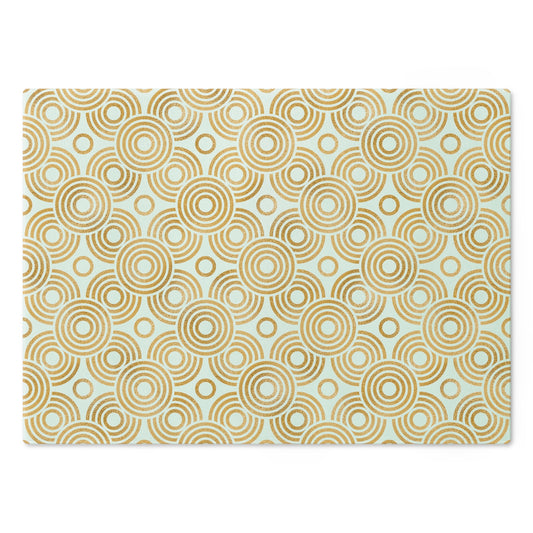 Elegant Geometric Glass Cutting Board | Kitchen Decor, Gift for Chefs, Home Cooking, Housewarming, Eco-Friendly, Hollywood Regency Decor - LOLA VEGAS ART