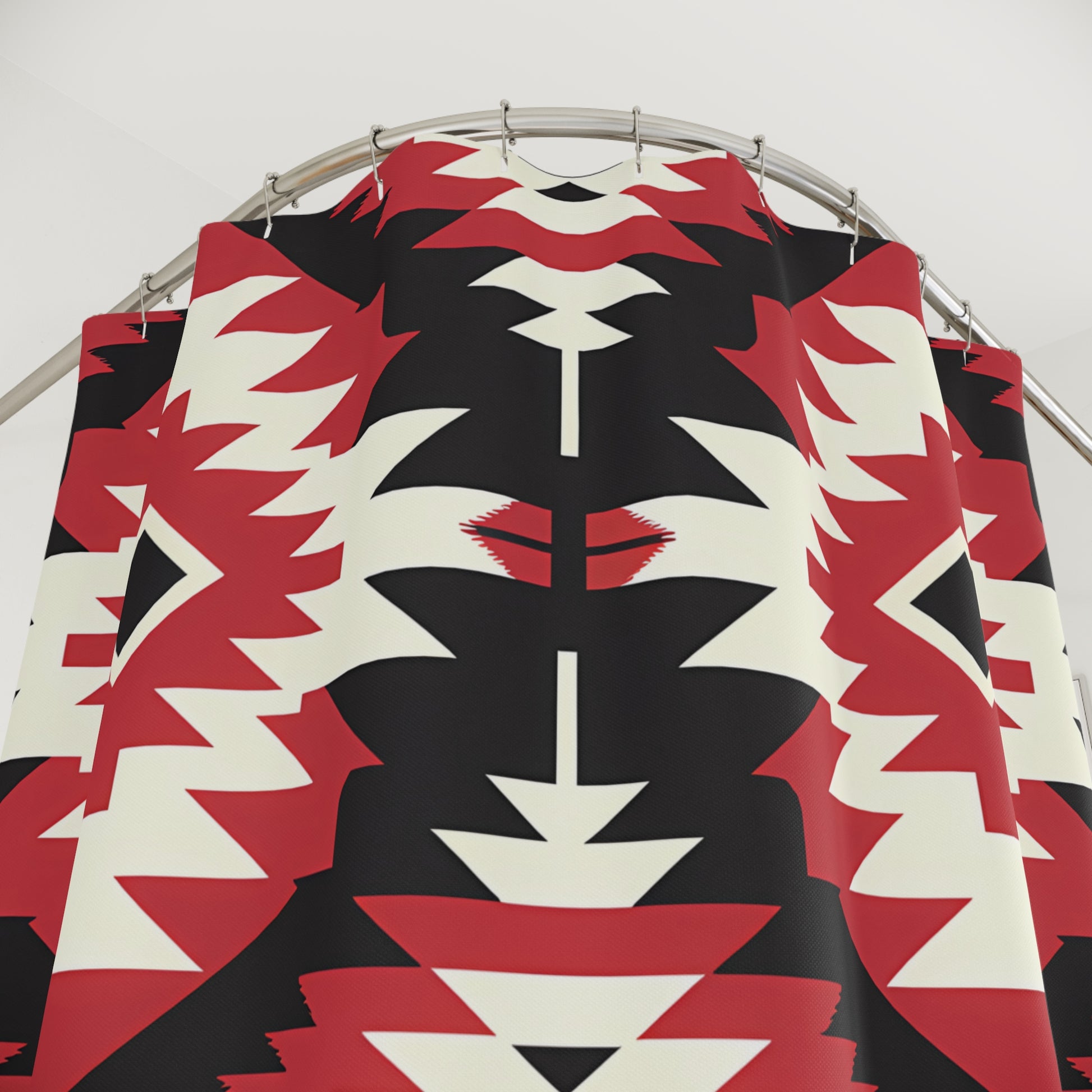 Bohemian Shower Curtain, Vibrant Tribal Bathroom Decor, Southwestern Home Accent, Gift for Housewarming, Modern Bathroom Style - LOLA VEGAS ART