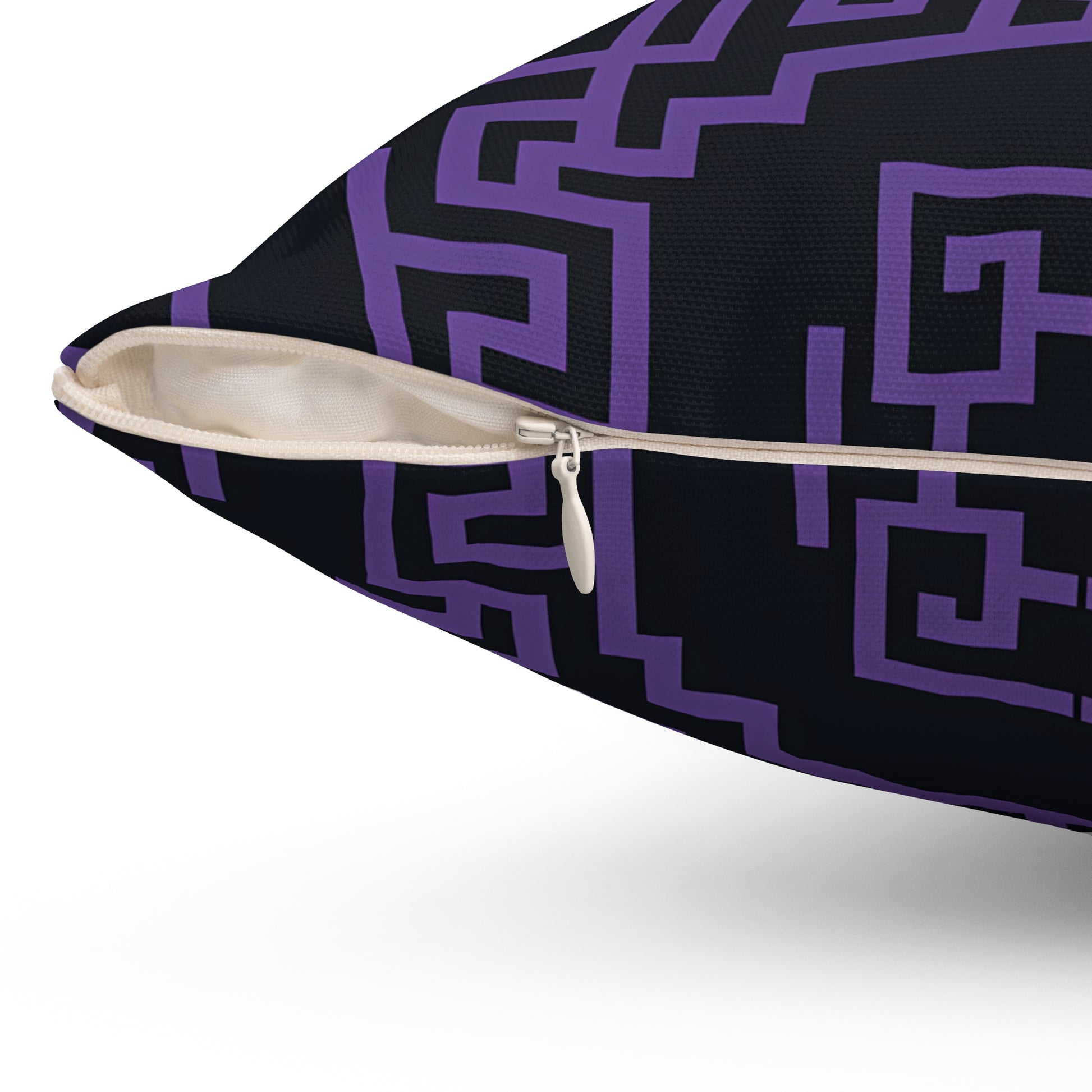 Stylish Geometric Purple Pillow, Modern Cushion, Home Decor Accent, Throw Pillow, Gift for Her, Bedroom and Living Room Decor - LOLA VEGAS ART