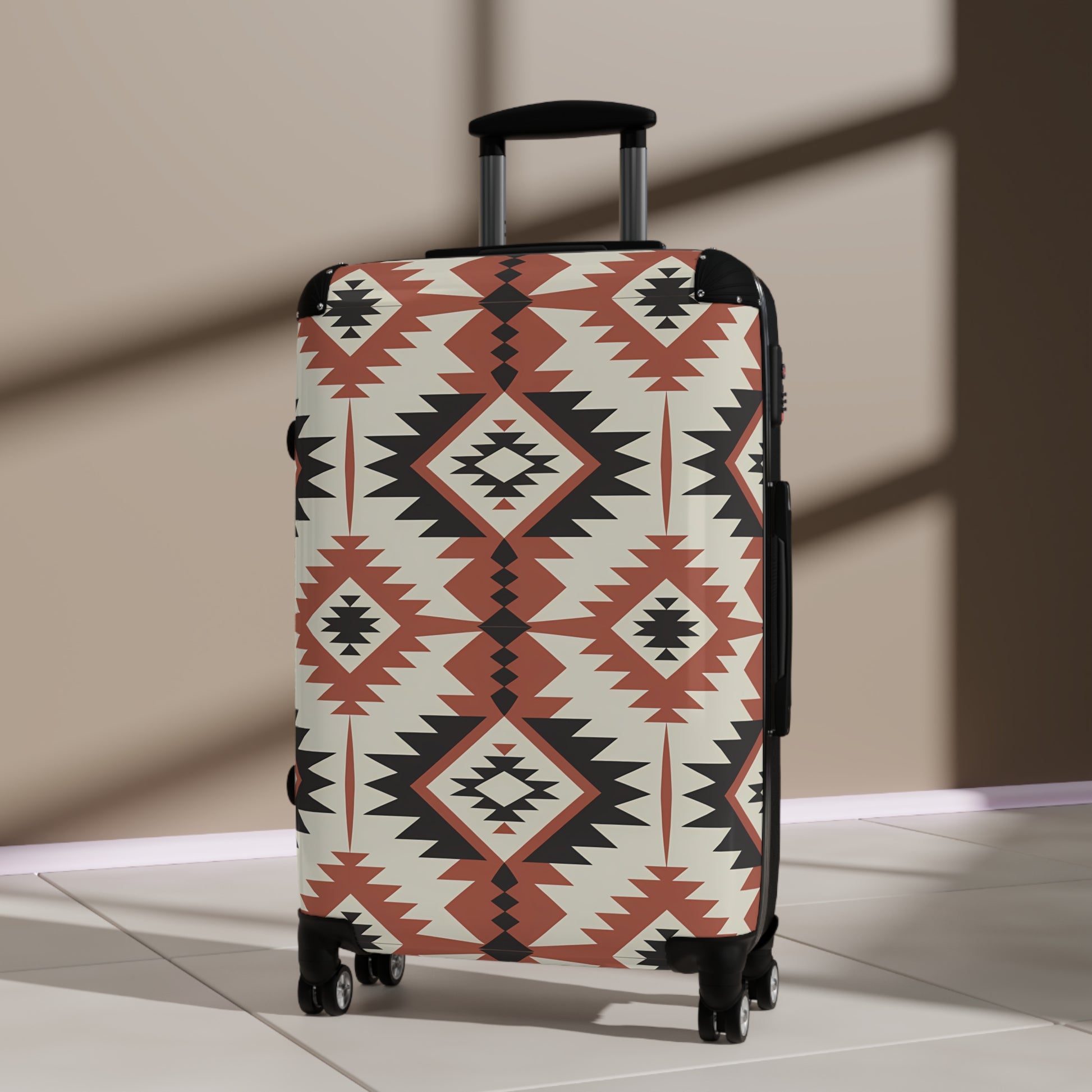 Bohemian Patterned Suitcase, Travel Luggage, Unique Gift for Travelers, Vacation Gear, Stylish Rolling Bag, Adventure Ready - LOLA VEGAS ART