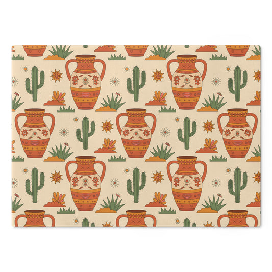Southwestern Design Cutting Board, Kitchen Decor, Gift for Home Chefs, Housewarming, Made in USA, Eco-Friendly Kitchenware - LOLA VEGAS ART