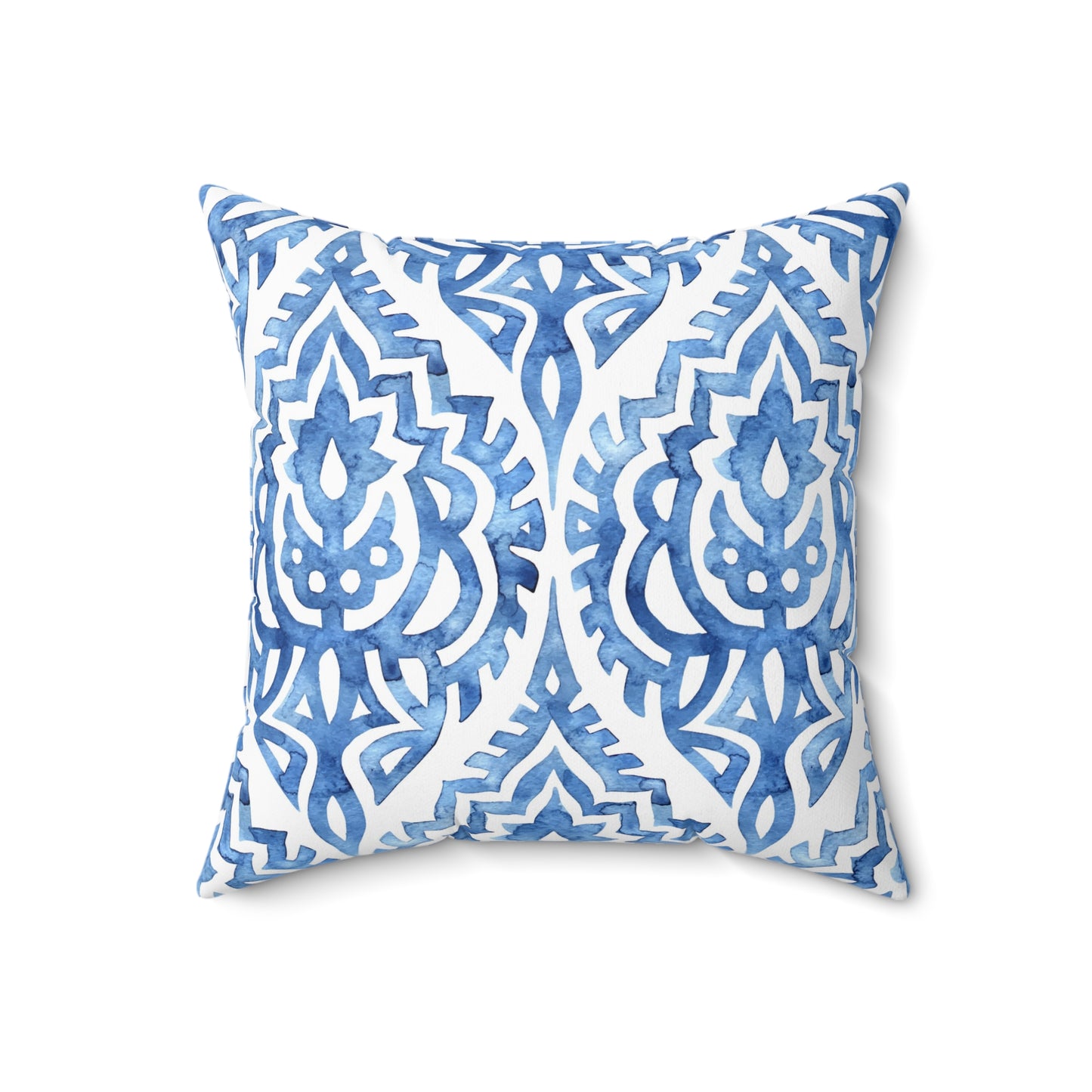 Boho Blue Decorative Pillow, Cozy Home Decor, Modern Accent Cushion, Gift for Her, Living Room Throw Pillow