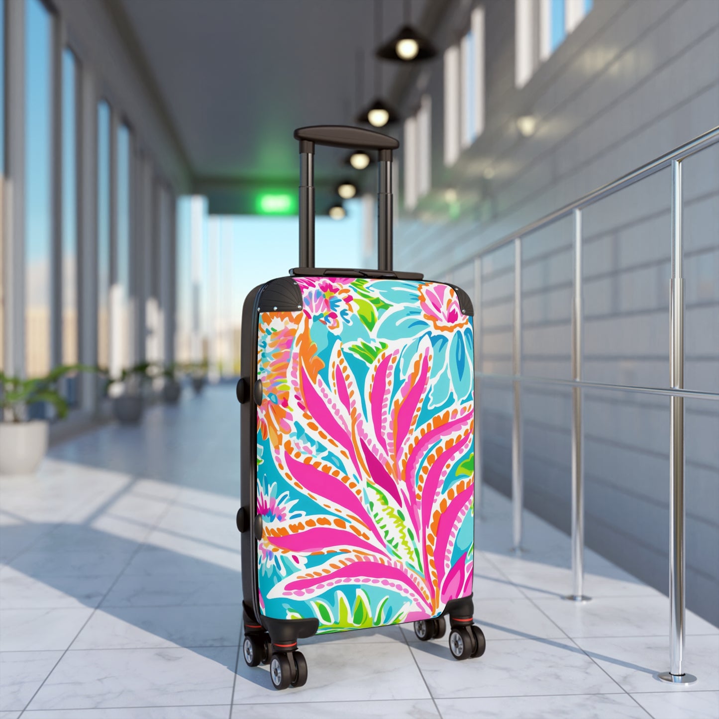 Vibrant Suitcase  Colorful Luggage, Travel Gear, Floral Carry-On, Vacation Bag, Adventure Accessory, Unique Travel Gift - LOLA VEGAS ART