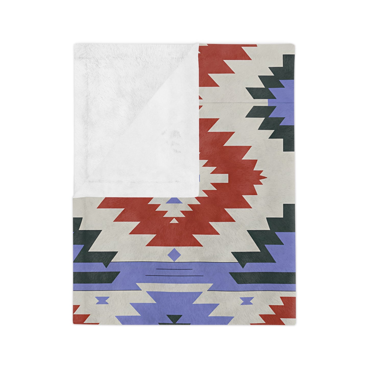 Cozy Southwestern Velveteen Microfiber Blanket, Soft Throw for Home Decor, Gift for Winter, Camping, and Outdoor Leisure, Southwest Pattern - LOLA VEGAS ART