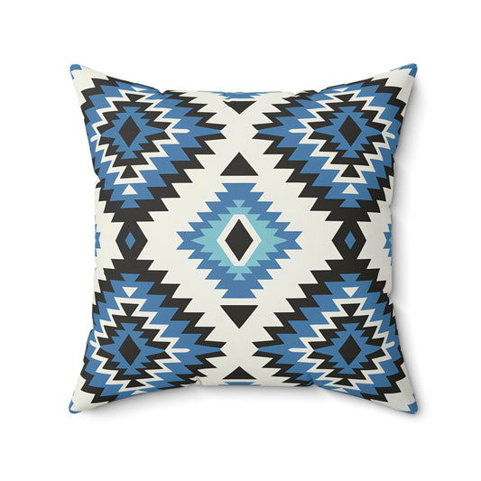 Geometric Pattern Decorative Pillow, Boho Couch Cushion, Modern Home Decor, Bohemian Accent Pillow, Tribal Print Throw Pillow - LOLA VEGAS ART