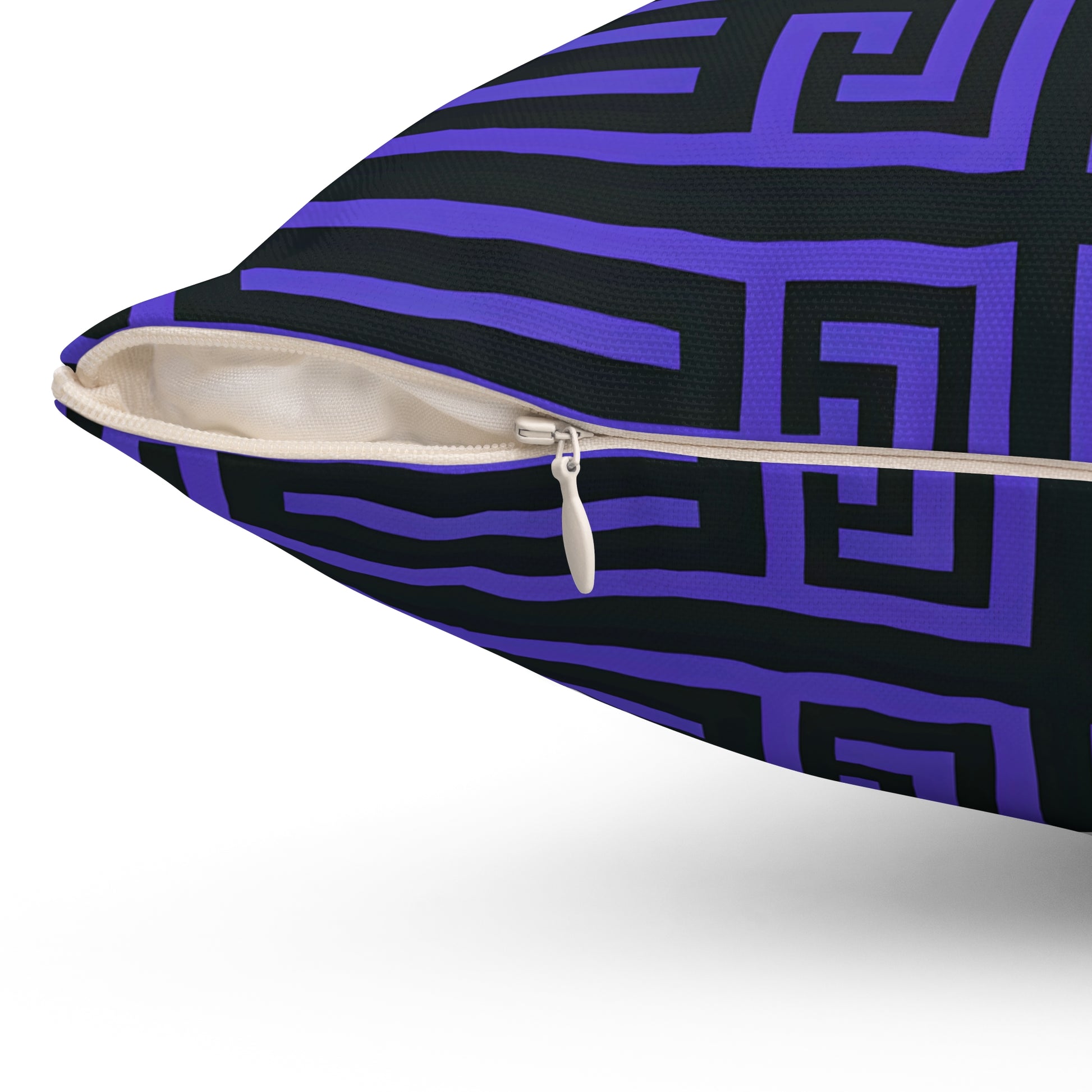 Modern Geometric Pillow, Decorative Accent Cushion for Living Room, Purple Black Throw Pillow, Unique Home Decor, Housewarming Gift - LOLA VEGAS ART