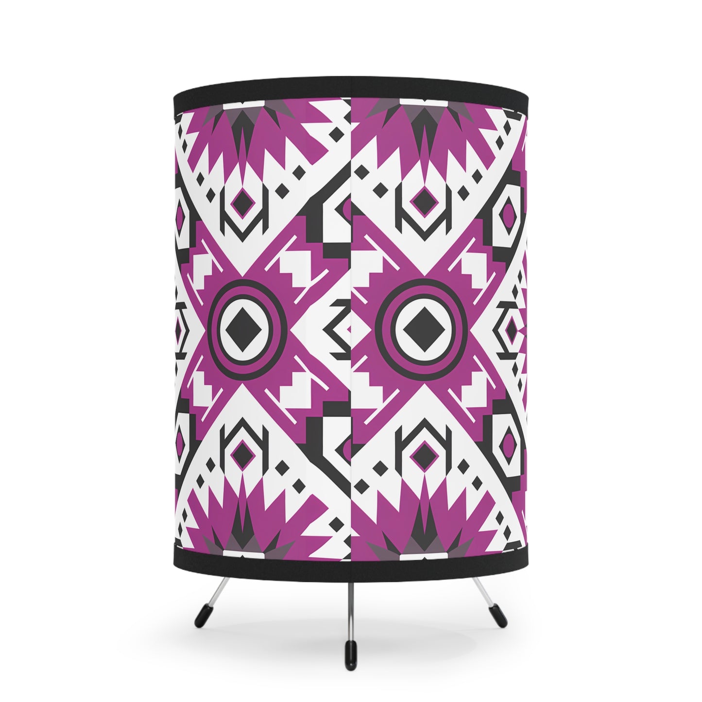 Bohemian Tripod Lamp - High-Res printed shade, Unique Home Decor, Stylish Lighting, Perfect for Living Room, Bedroom or Office, Gift Idea - LOLA VEGAS ART