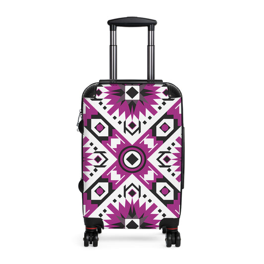 Vibrant Patterned Suitcase | Travel Luggage, Boho Travel Bag, Carry-On, Vacation Essentials, Adventure Gear, Southwestern Luggage - LOLA VEGAS ART
