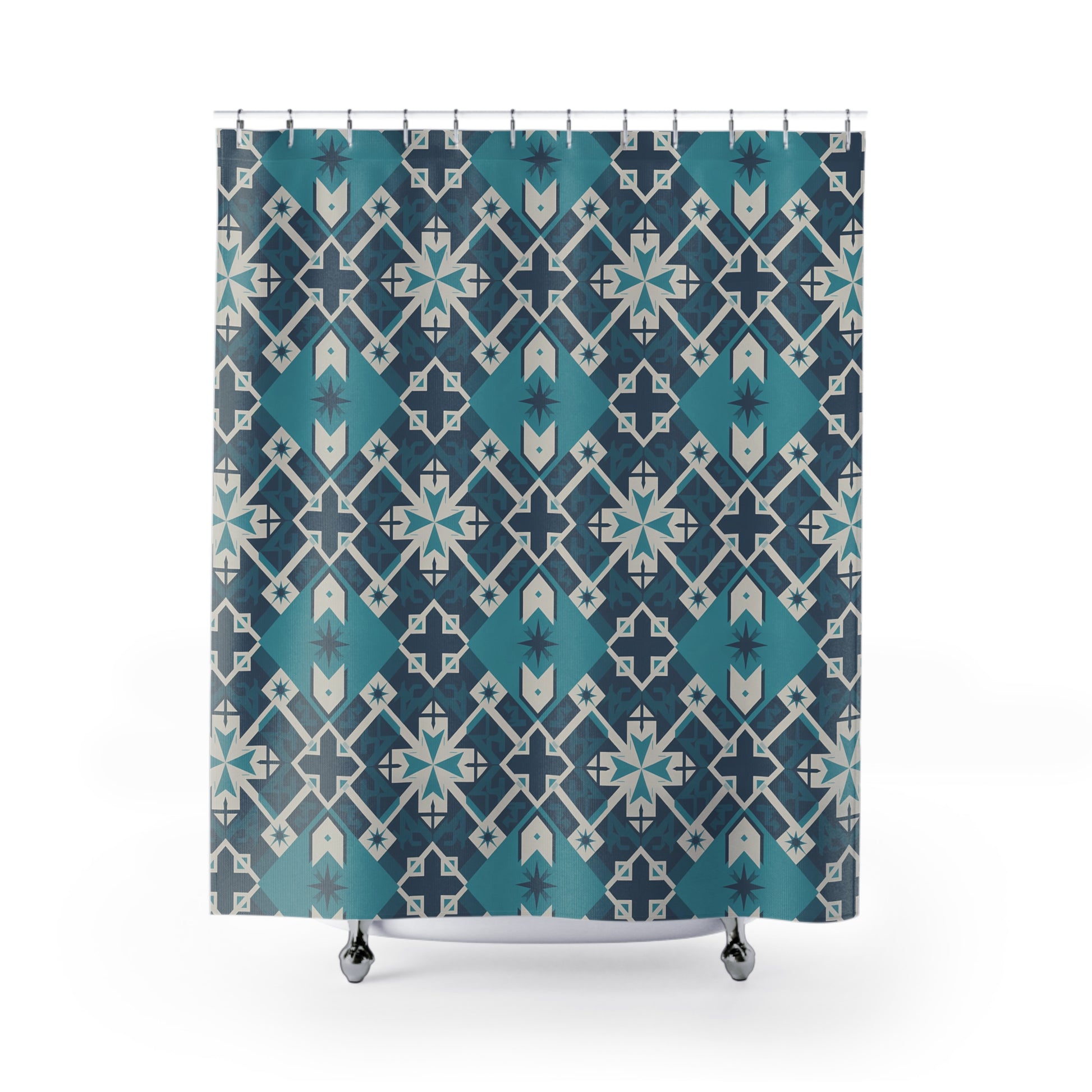 Boho Chic Shower Curtain  Stylish Bathroom Decor, Unique Waterproof Fabric, Modern Home Accessory, Gift for Housewarming - LOLA VEGAS ART