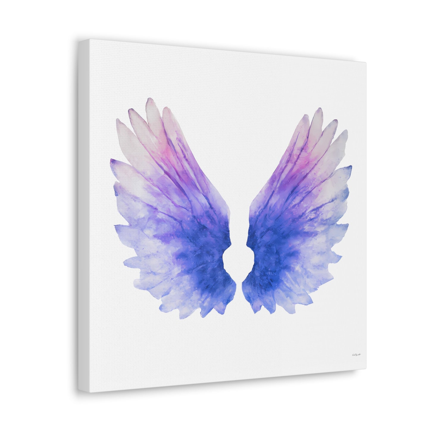 purple angels wings wall art canvas, wall art decor, wall art prints, angel wings art, wings, wall art purple, wall art spiritual