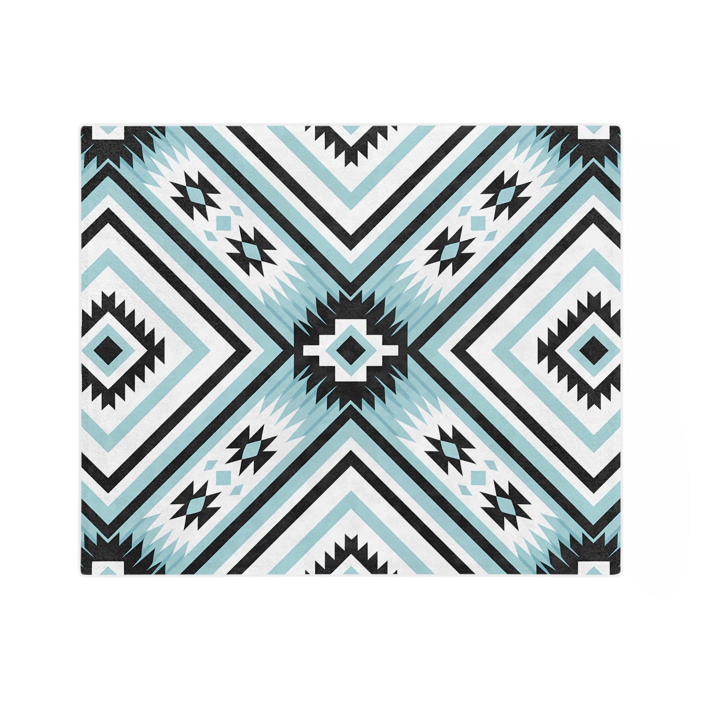 Boho Geometric Velveteen Blanket | Cozy Throw for Home Decor, Indoor Comfort, Gift for Her, Tribal Pattern Blanket, Stylish Sofa Cover - LOLA VEGAS ART