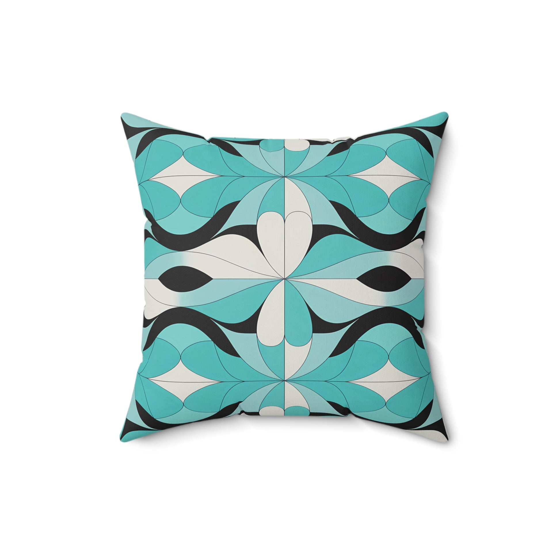 Turquoise Bohemian Chic Decorative Pillow | Modern Home Decor, Throw Pillow for Couch, Art Cushion, Gift for Her, Stylish Accent Cushion - LOLA VEGAS ART
