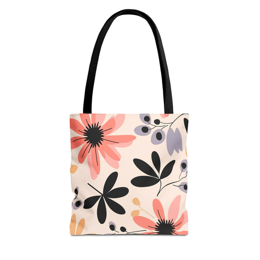 Floral Tote Bag, Chic Shopping Bag, Beach Bag, Eco-Friendly Gift, Flower Power Accessories, Flower Tote bag, - LOLA VEGAS ART