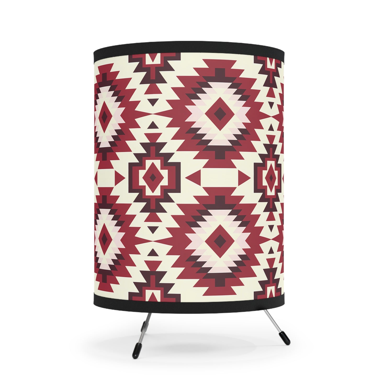 Bohemian Tripod Lamp, Tribal Pattern Lighting, Home Decor, Modern Accent Light, Unique Gift for Housewarming, US/CA Plug, Southwestern Lamp - LOLA VEGAS ART