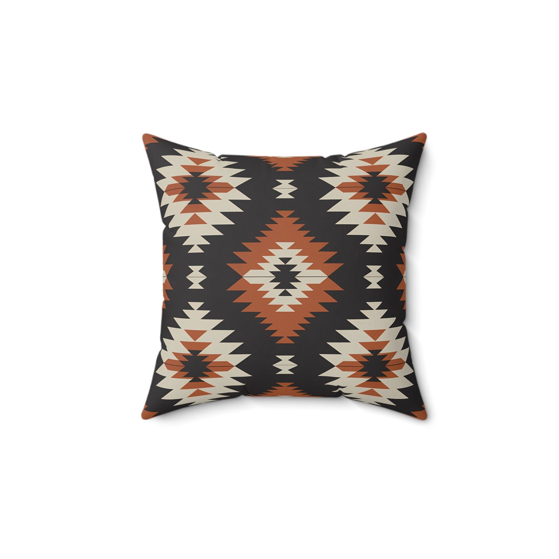 Bohemian Patterned Square Pillow, Cozy Home Decor, Tribal Design Cushion, Modern Throw Pillow, Comfort Living Room Accent - LOLA VEGAS ART