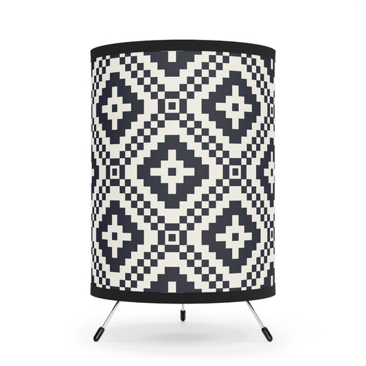 Modern Geometric Tripod Lamp for Home Decor, Stylish Lighting, Boho Aesthetic, Gift for Housewarming, Bedroom, Living Room - LOLA VEGAS ART