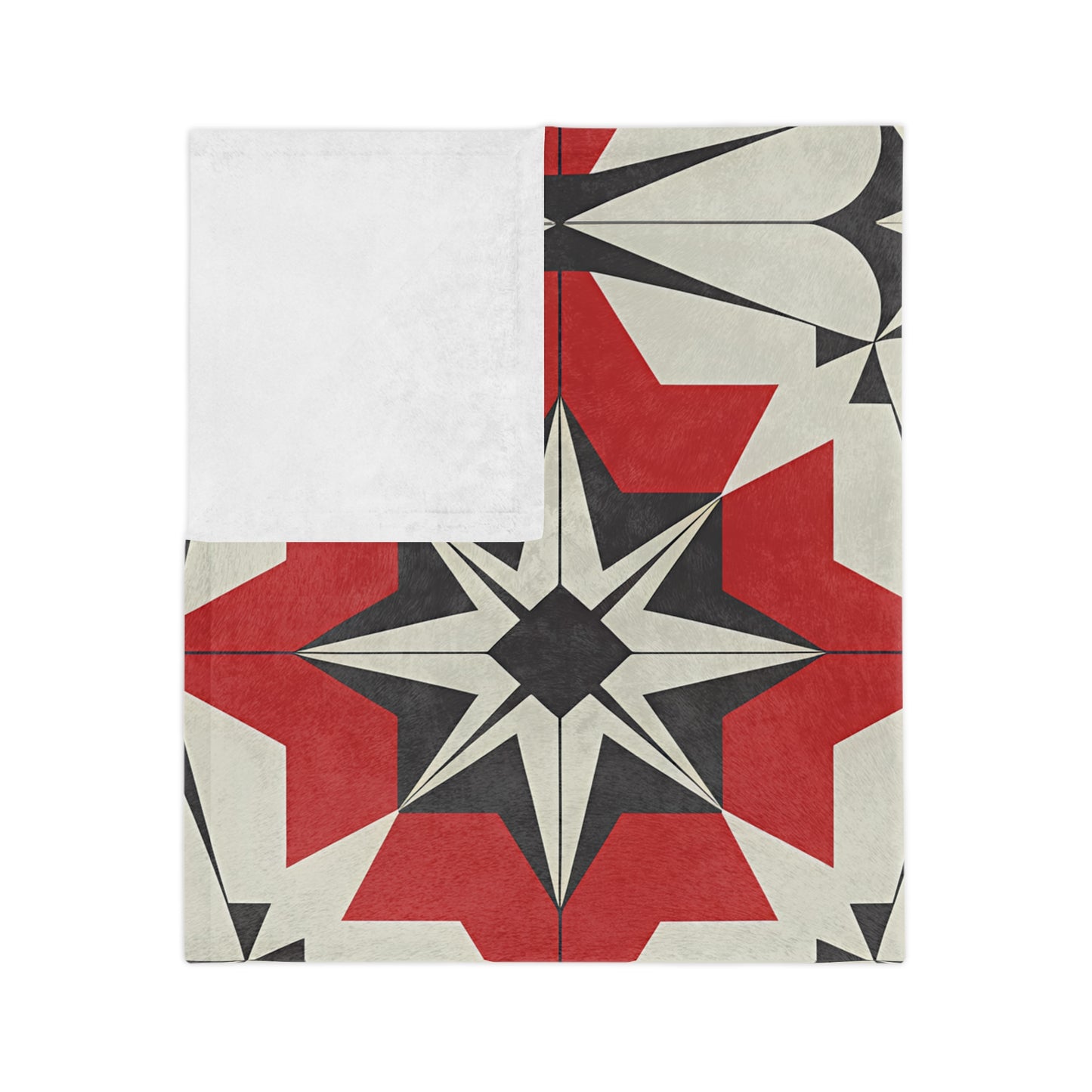 Geometric Pattern Velveteen Blanket, Cozy Home Decor, Perfect for Holidays, Gift for Friends or Family, Modern Throw - LOLA VEGAS ART