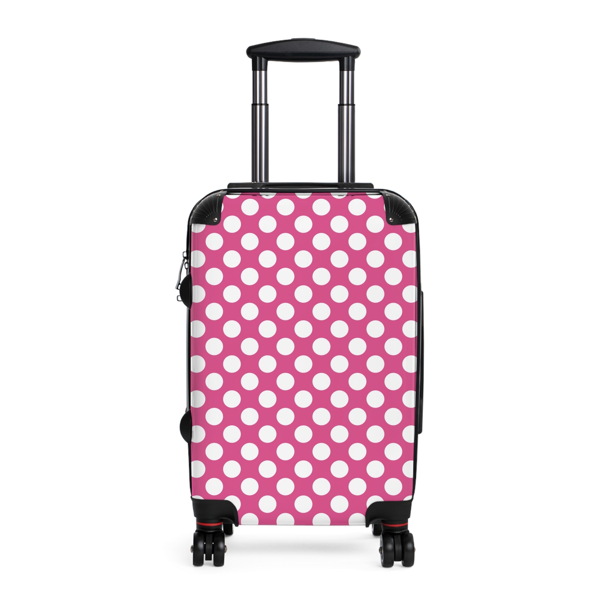Pink Polka Dot Suitcase - Stylish Travel Luggage, Fun Pink Carry-On, Unique Gift for Travelers, Summer Vacation Must-Have, Weekend Getaway - LOLA VEGAS ART