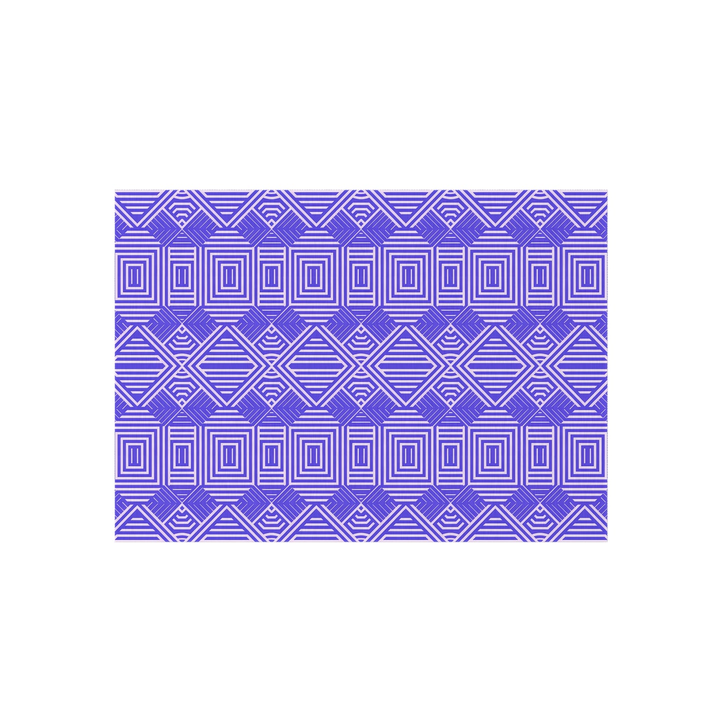 Purple and White Stylish Outdoor/Indoor Rug for Patio Decor, Boho Chic Deck Mat, Versatile Area Rug, Summer Gatherings, Garden Party Decor - LOLA VEGAS ART
