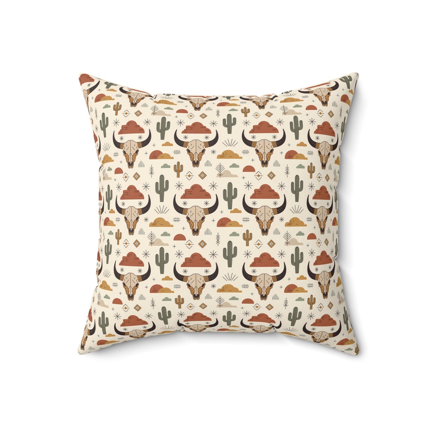 Desert Adventure Pillow - Cozy Square Cushion with Cactus, Perfect for Home Decor, Unique Gift for Nature Lovers, Southwest Style - LOLA VEGAS ART