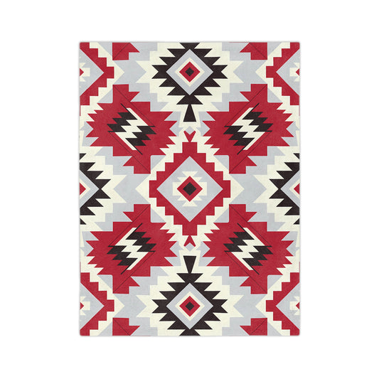 Cozy Southwestern Velveteen Microfiber Blanket | Boho Home Decor, Gift for Him/Her, Warm Throw for Couches, Camping, Bedroom - LOLA VEGAS ART