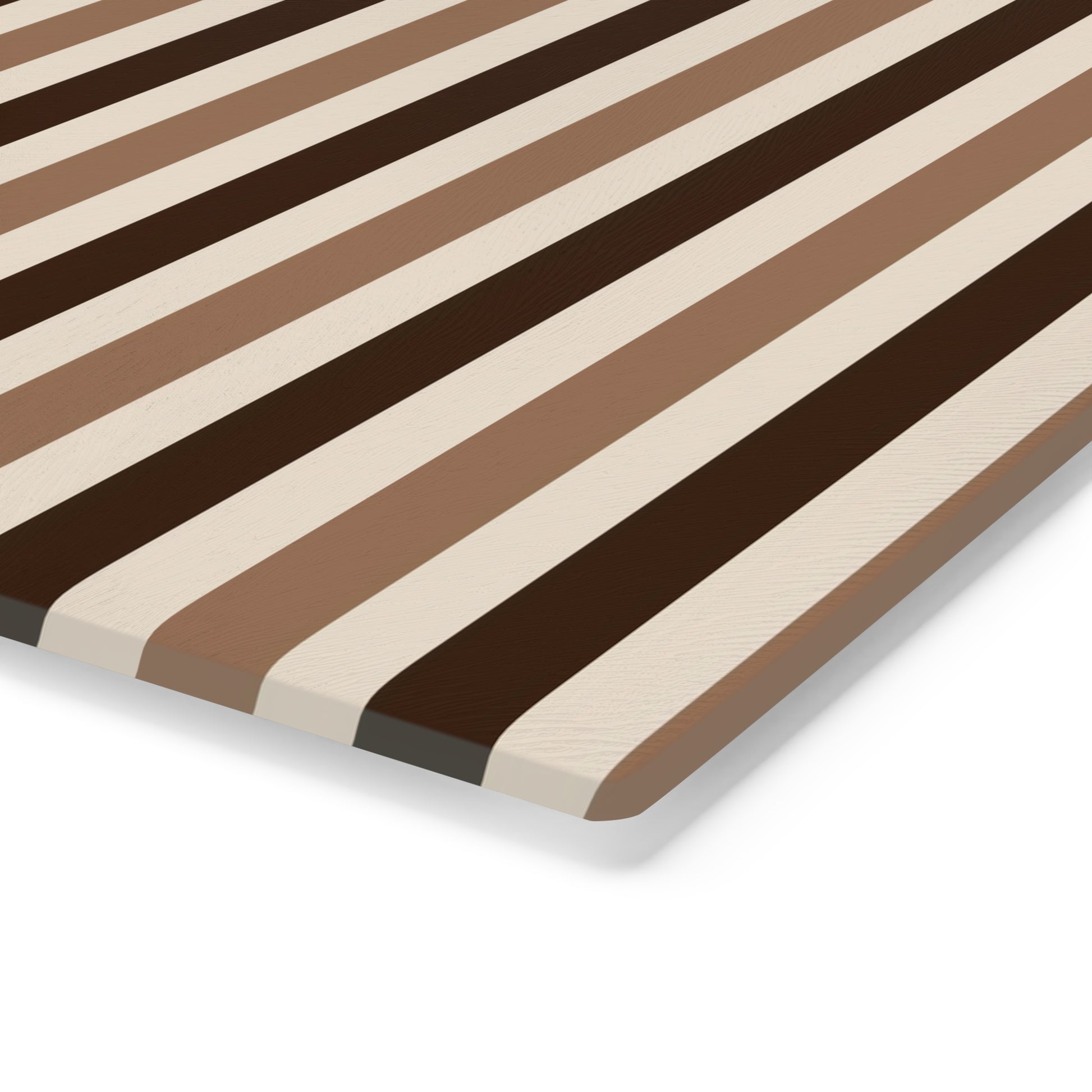 Elegant Brown Glass Striped Cutting Board | Kitchen Decor, Wedding Gift, Housewarming Present, Unique Gift, - LOLA VEGAS ART