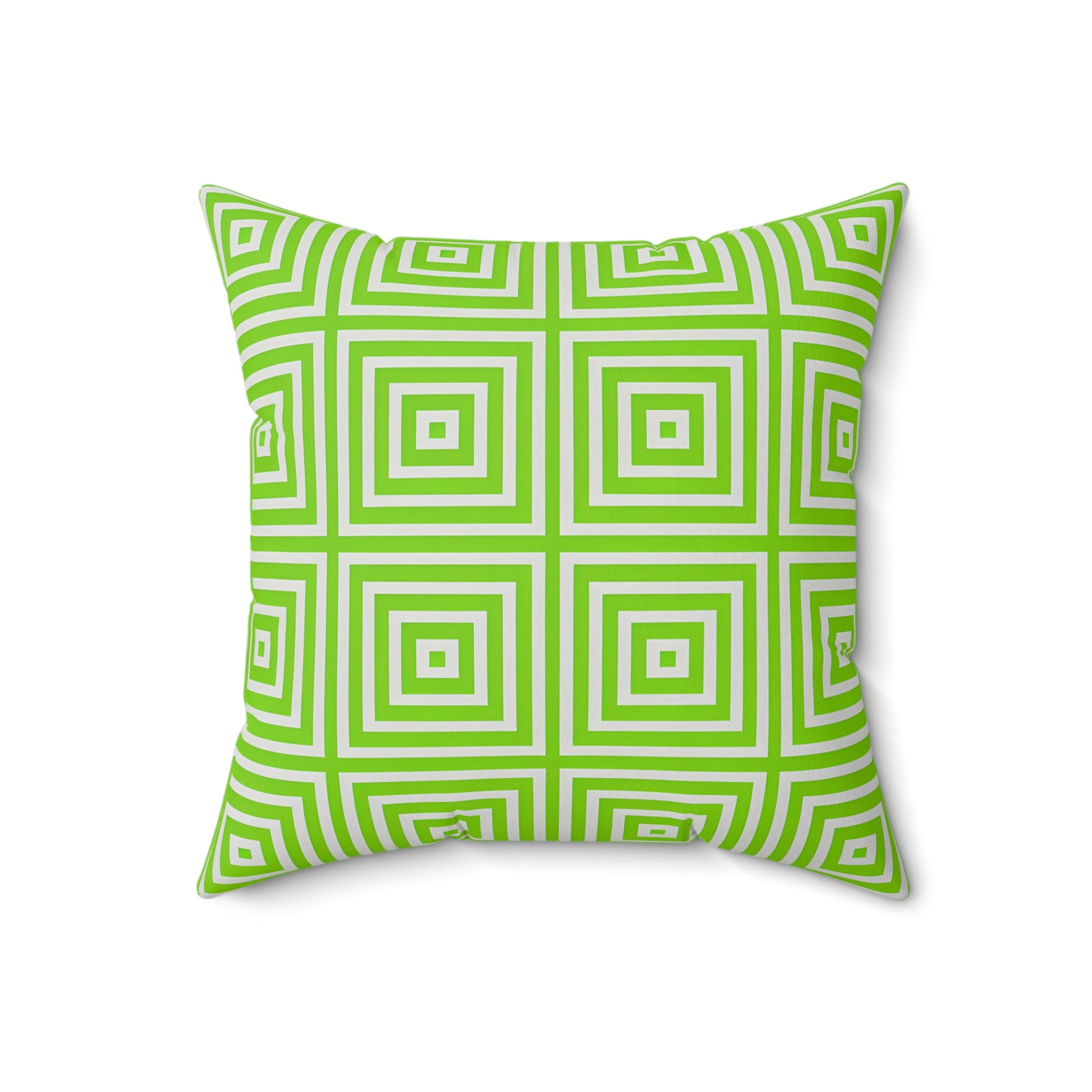 Bright Geometric Square Throw Pillow, Modern Home Decor, Couch Accent Cushion, Gift for Friends, Spring Decor - LOLA VEGAS ART