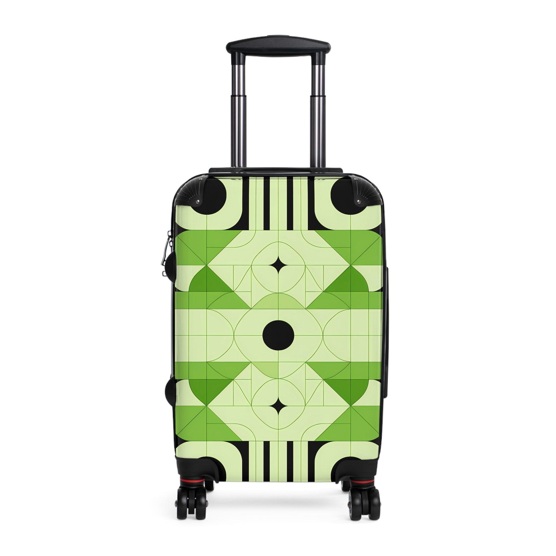 Stylish Suitcase with Geometric Design for Travel Lovers, Luggage, Weekend Getaway, Vacation, Holiday Gift, Trendy Travel Gear - LOLA VEGAS ART