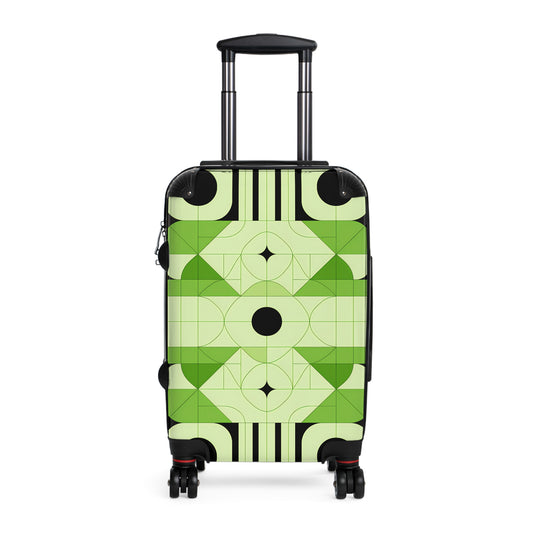 Stylish Suitcase with Geometric Design for Travel Lovers, Luggage, Weekend Getaway, Vacation, Holiday Gift, Trendy Travel Gear - LOLA VEGAS ART