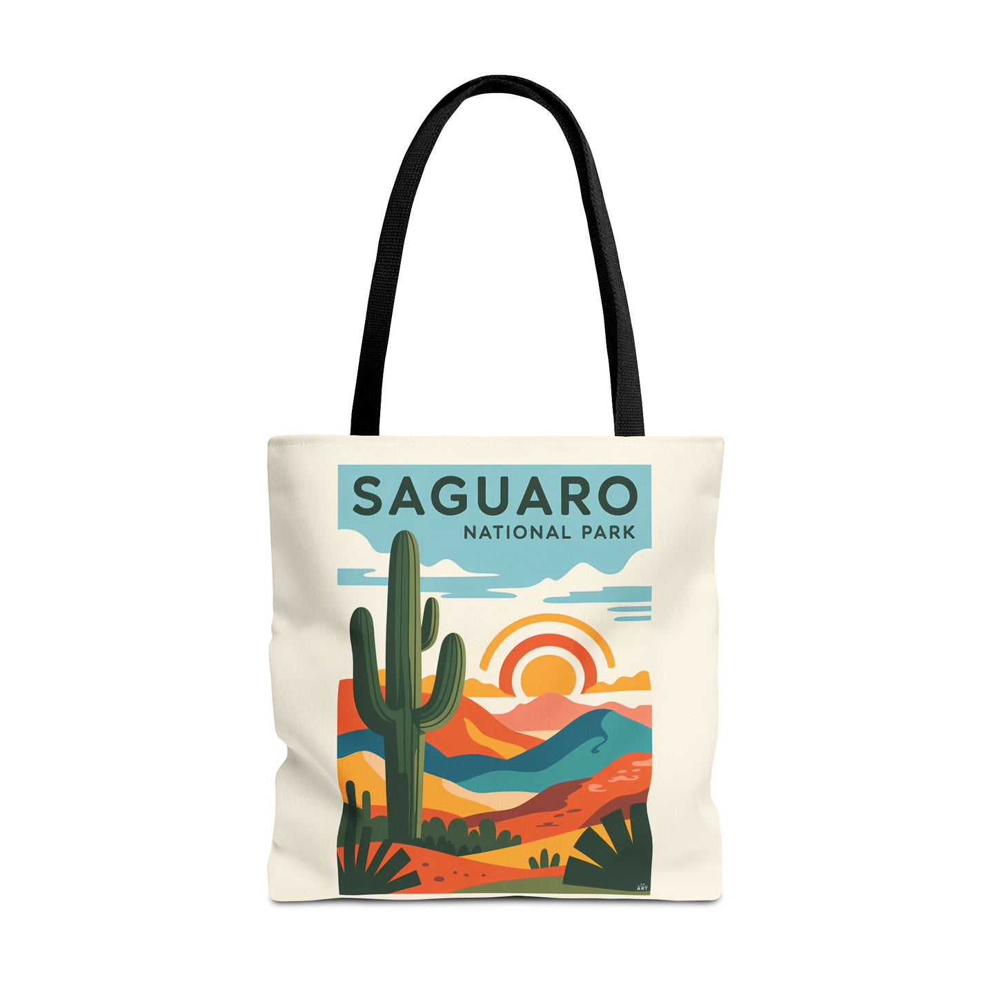 Saguaro National Park Tote Bag, Eco-Friendly Shopping Bag, Cactus Design, Nature Lover Gift, Hiking Bag, Travel Accessory - LOLA VEGAS ART