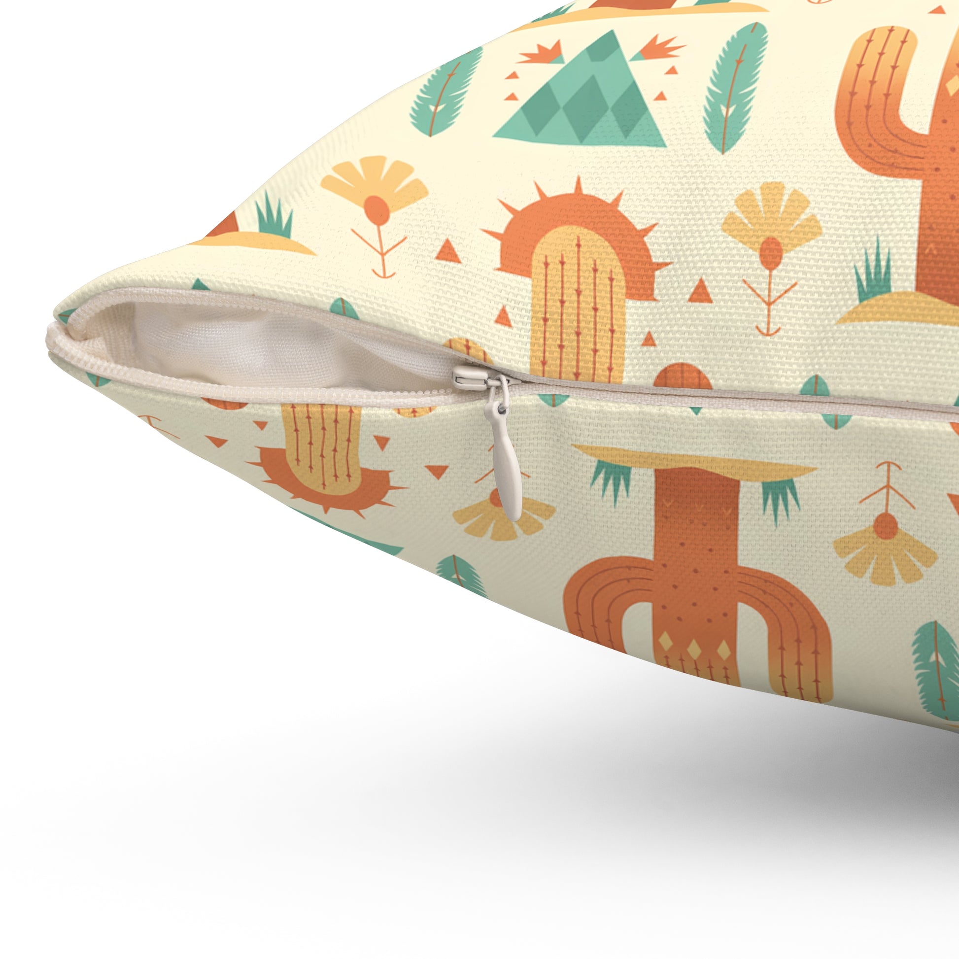 Desert Cactus Throw Pillow, Boho Home Decor, Cozy Living Room Accent, Southwest Style Cushion, Great for Spring & Summer - LOLA VEGAS ART