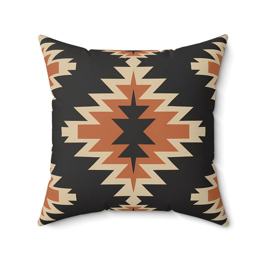 Boho Southwestern Pattern Pillow, Cozy Home Decor, Tribal Accent Cushion, Modern Rustic Throw Pillow, Gift for Nature Lovers - LOLA VEGAS ART