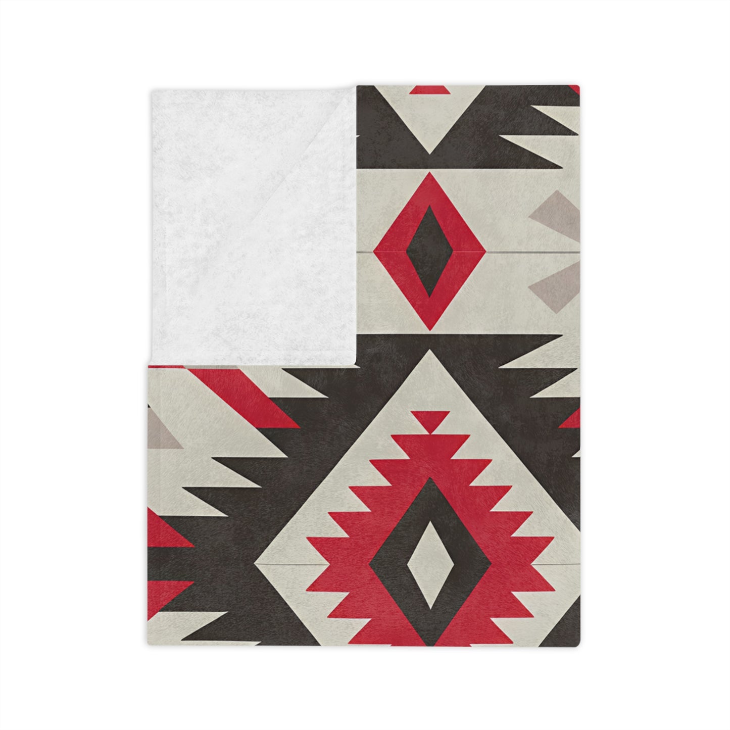 Boho Chic Velveteen Microfiber Blanket, Cozy Tribal Throw Blanket for Home Decor, Warm Gift for Holidays, Camping, Picnics, Home - LOLA VEGAS ART