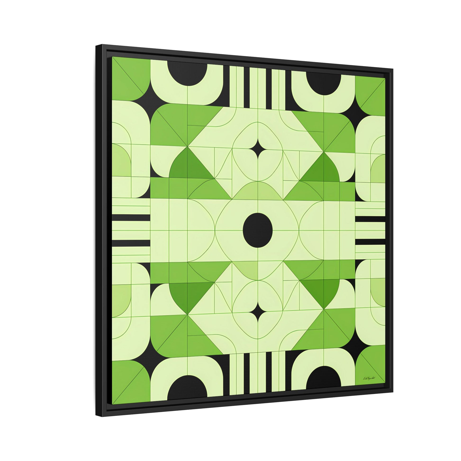 Abstract Green Geometric Art Print, Modern Framed Wall Art, Home Decor, Green Wall Art, Gift for Art Lovers, Minimalist Art - LOLA VEGAS ART