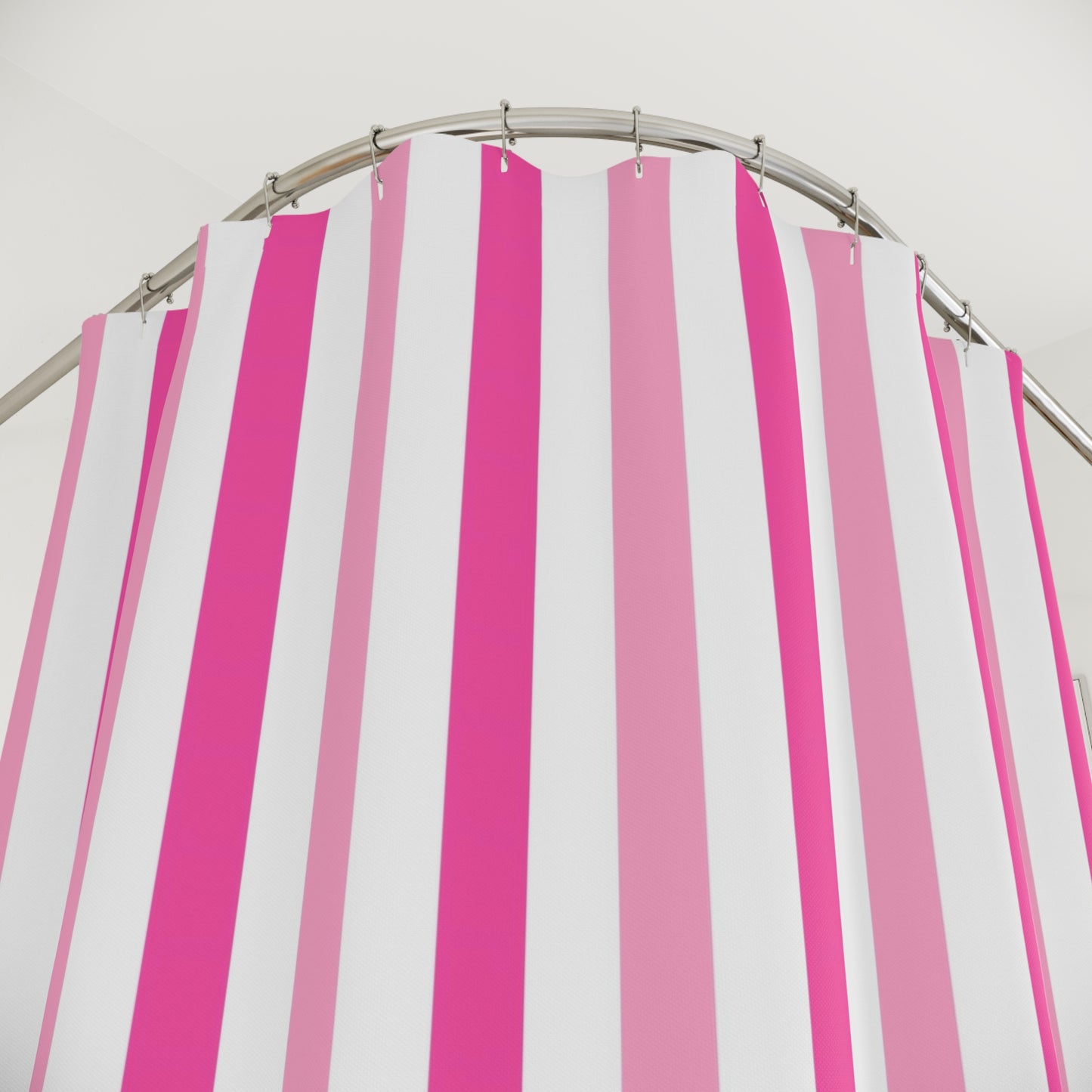 Vibrant Pink Stripe Shower Curtain, Colorful Bathroom Decor, Boho Chic, Modern Home, Gift for Her, Teen Bathroom decor