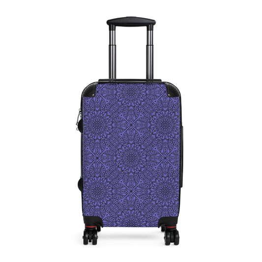 Purple Boho Chic Suitcase Cover, Stylish Luggage Protector, Travel Accessory, Personalized Travel Gift, Vacation Essentials - LOLA VEGAS ART