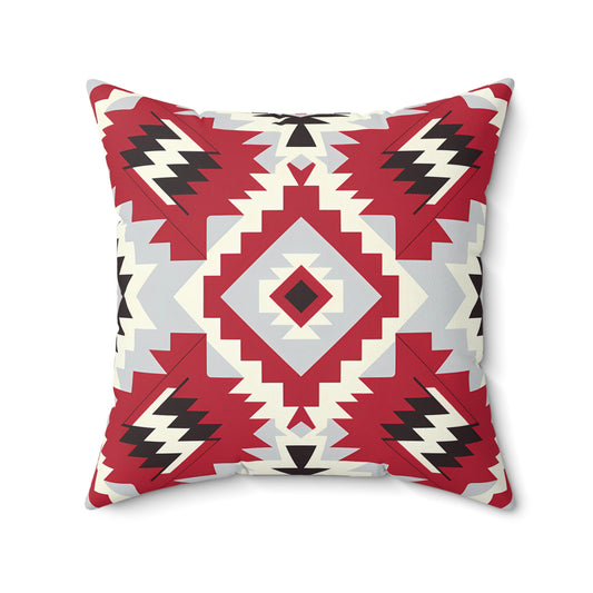 Tribal Print Decorative Pillow | Cozy Home Accent | Boho Style Cushion | Gift for Housewarming | Native American Design, Throw Pillow, - LOLA VEGAS ART