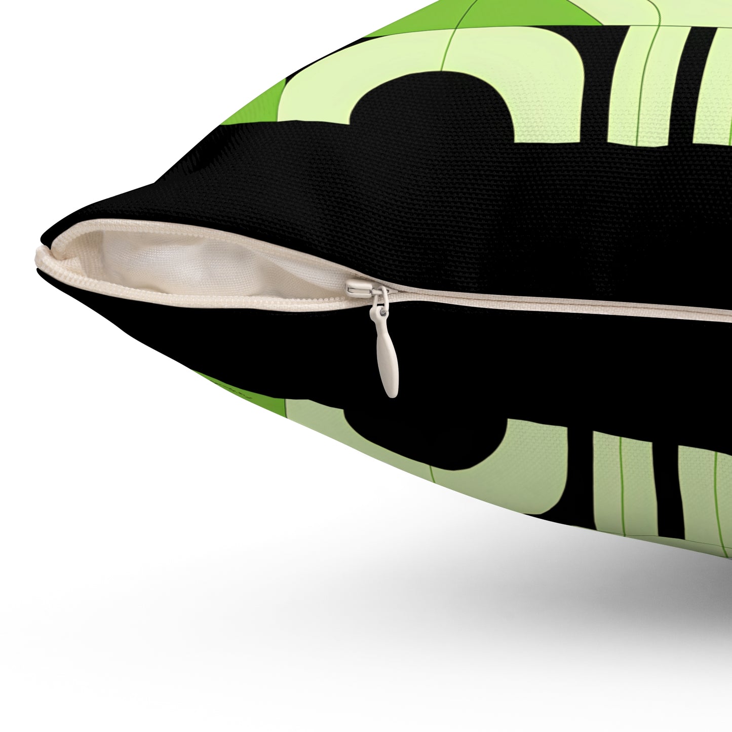 Geometric Green and Black Accent Pillow, Modern Decorative Pillow, Home Decor Gift, Unique Couch Cushion, Boho Pillow, Abstract Decor - LOLA VEGAS ART